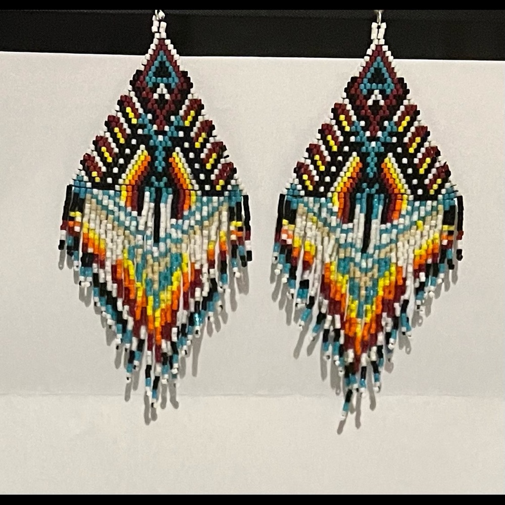 Handcrafted beaded earrings